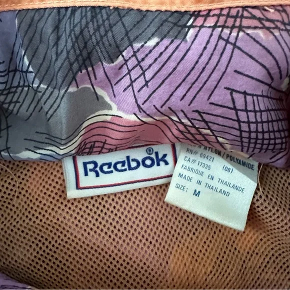 Vintage Reebok Floral Patterned Lightweight Jacket - Picture 3 of 6